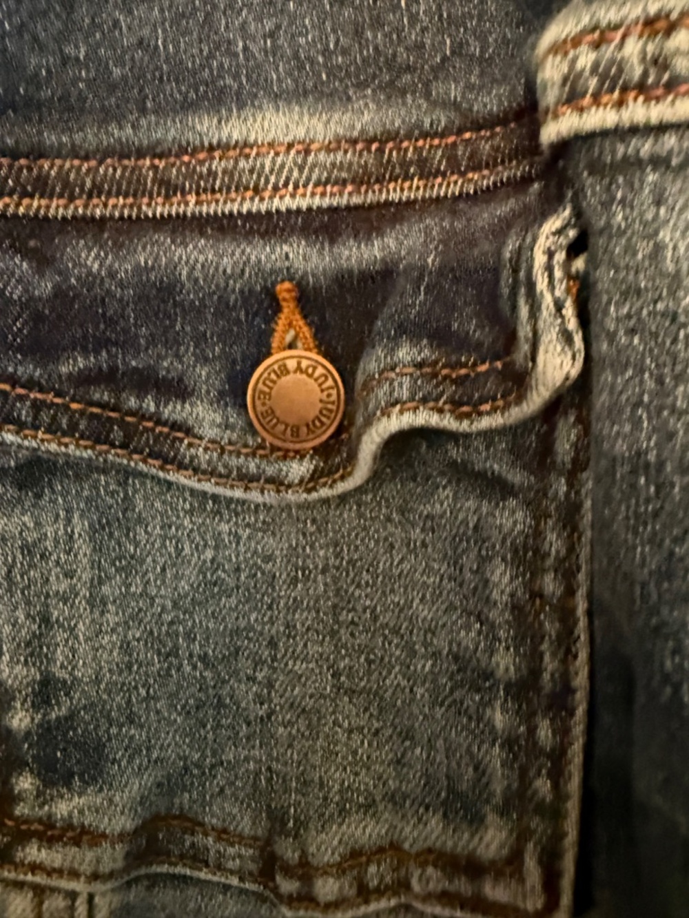 Judy Blue fringed jean denim jacket - Picture 3 of 6